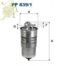 PP 839/1 FILTRON Фильтр топливный AUDI/SEAT/SKODA/VW (M&D4194)